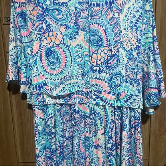NWT Lilly Pulitzer Minka Maxi Dress Commotion in the Ocean sz 12 - Picture 12 of 15